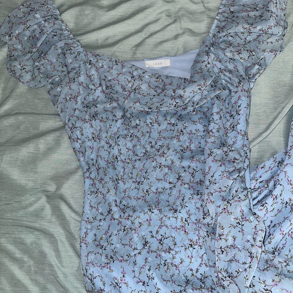 LUSH Floral Blue Women's Dress